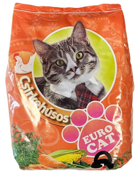 Euro Cat сухой корм для кошек, 1кг, курица
