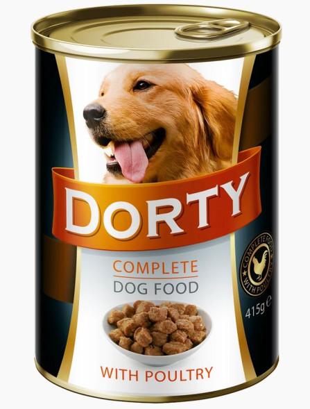 Dorty Dog консервы для собак, ж/б, 415 г, птица