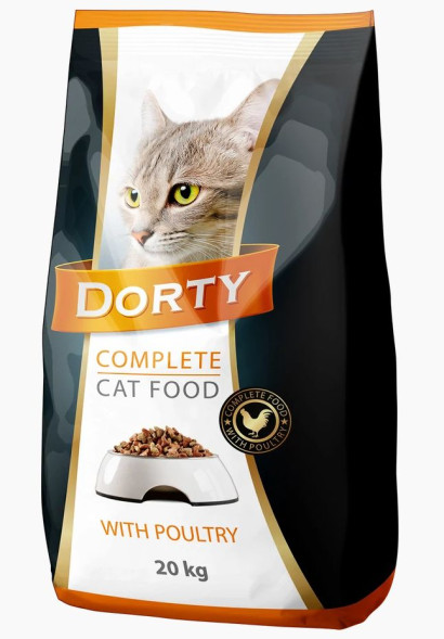 Dorty Cat сухой корм для кошек,  20 кг, птица