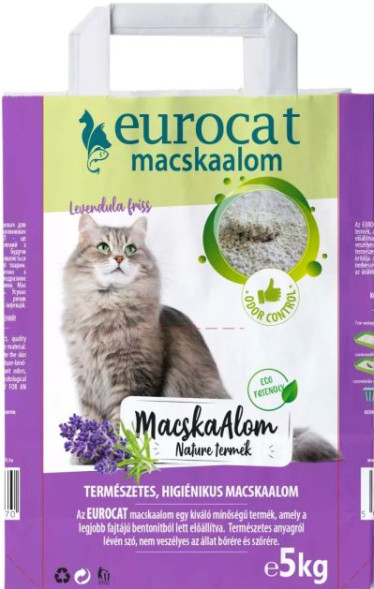 Euro Cat наполнитель для кошачьего туалета (бентонит), лаванда, 5кг