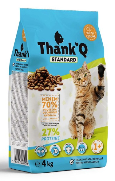 THANK’Q STANDARD сухой корм для кошек, 4 кг, курица