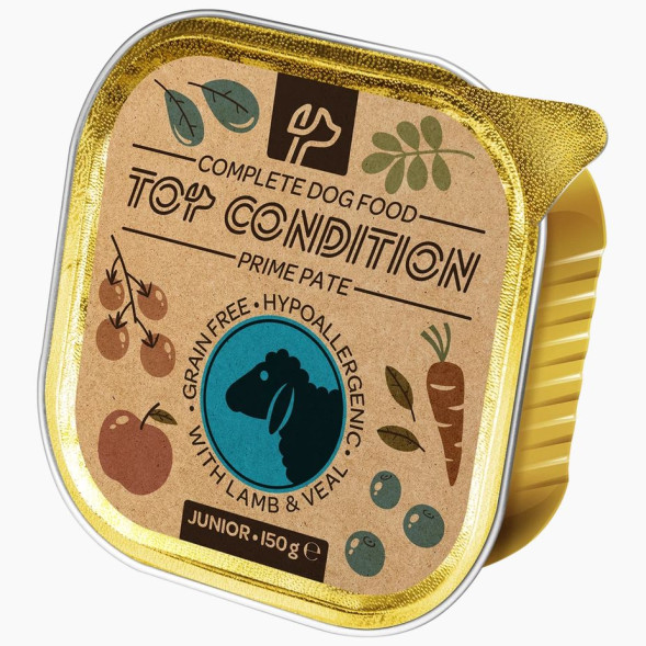 Top Condition влажный корм для собак, щенки, ламистер, баранина-телятина, 10x150 г