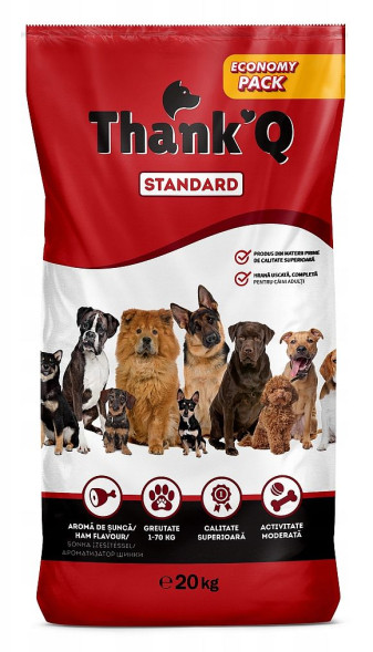 THANK’Q STANDARD сухой корм для собак, Triplex упаковка, 20 кг, ветчина