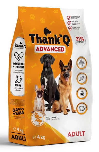 THANK’Q ADVANCED сухой корм для собак, Triplex упаковка, 4 кг, курица