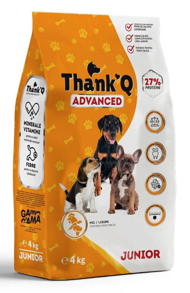 THANK’Q ADVANCED сухой корм для собак, молодые, Triplex упаковка, 4 кг, курица