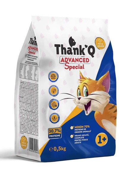 THANK’Q ADVANCED сухой корм для кошек, Triplex упаковка, 0,5 кг, курица