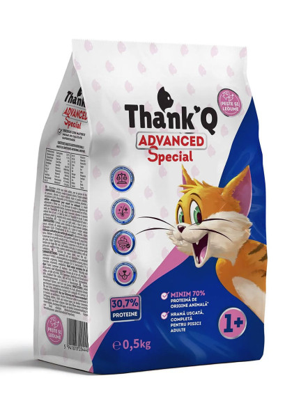 THANK’Q ADVANCED сухой корм для кошек, Triplex упаковка, 0,5 кг, рыба