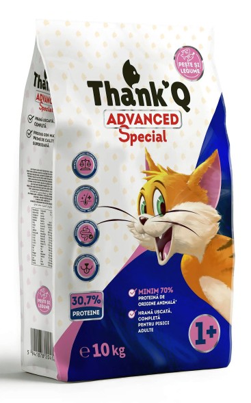 THANK’Q ADVANCED сухой корм для кошек, Triplex упаковка, 10 кг, рыба