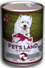Pet’s Land консервы для собак, 415 г, говядина-ягненок
