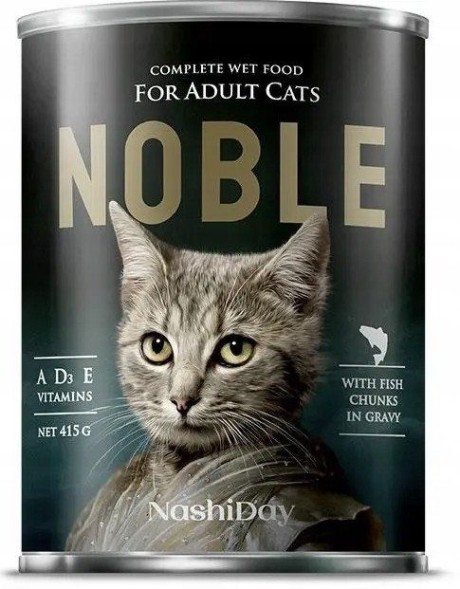 Noble Cat консервы для кошек, 415г, рыба