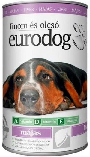 Euro Dog canned wet dog food, 1240g, Liver