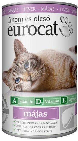 Euro Cat canned wet cat food, 415g, Liver