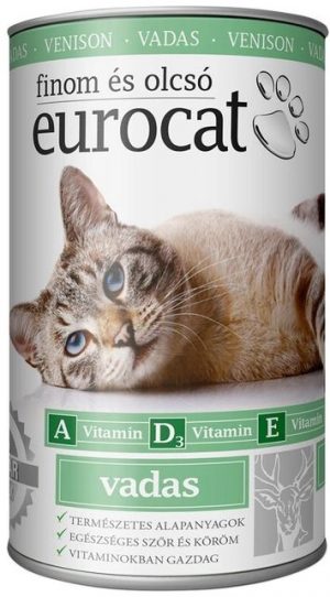 Euro Cat canned wet cat food, 415g, Wild