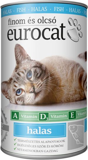 Euro Cat canned wet cat food, 415g, Fish