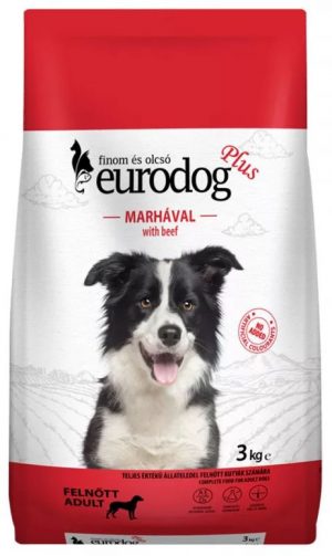 Euro Dog PLUS dry dog food, 3 kg, Beef