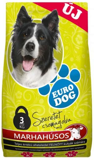 Euro Dog dry dog food, 3 kg, Beef