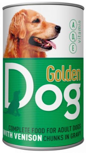 Golden Dog canned dog food 415g, Venison