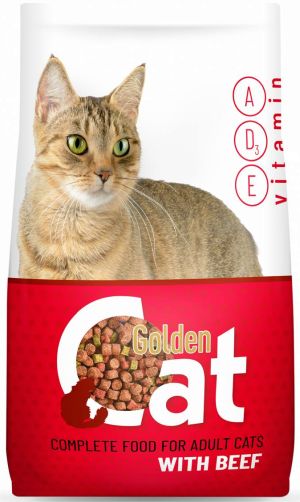 Golden Cat complete dry cat food 1 kg, Beef