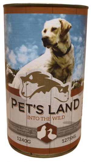 Pet’s Land wet dog food, 1240g, Poultry