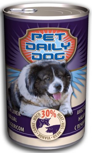 Pet Daily wet dog food, 1240g, Liver