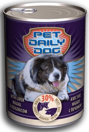 Pet Daily wet dog food, 415g, Liver