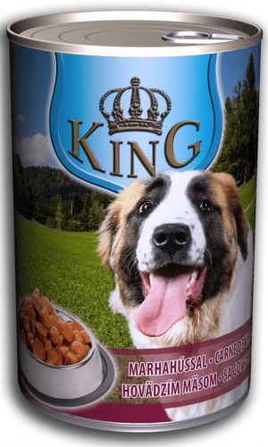 King wet dog food, 1240g, Beef