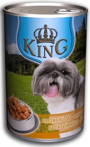 King wet dog food, 1240g, Poultry