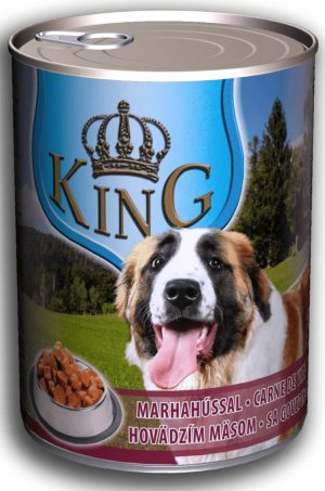 King wet dog food, 415g, Beef