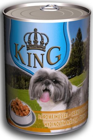 King wet dog food, 415g, Poultry