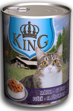 King wet cat food, 415g, Liver