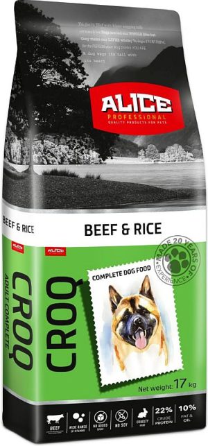 Alice dry dog food, Croq, 17 kg, Beef-Rice