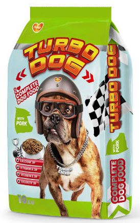 Turbo Dog dry dog food, 10 kg, Pork