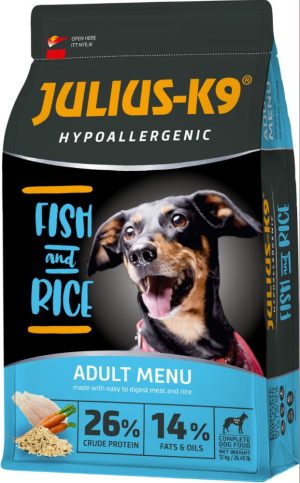 JULIUS K-9 dry dog food, Hypoallergenic, 12 kg, Fish-Rice