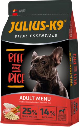 JULIUS K-9 dry dog food, Vital Essentials, 12 kg, Beef-Rice
