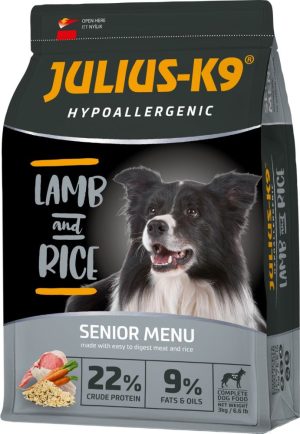 JULIUS K-9 dry dog food, Senior-Light, Hypoallergenic, 12 kg, Lamb-Rice