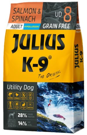 JULIUS K-9 dry dog food, 10 kg, Salmon-Spinach