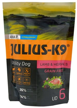 JULIUS K-9 dry dog food, 340 g, Lamb-Herbals