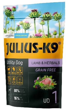 JULIUS K-9 dry dog food, Puppy-Junior, 340 g, Lamb-Herbals