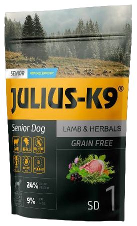 JULIUS K-9 dry dog food, Senior-Light, 340 g, Lamb-Herbals