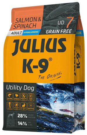 JULIUS K-9 dry dog food, 3 kg, Salmon-Spinach