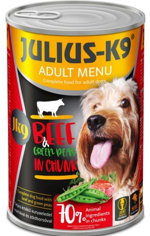JULIUS K-9 canned wet dog food, 1240 g, Beef-Pea
