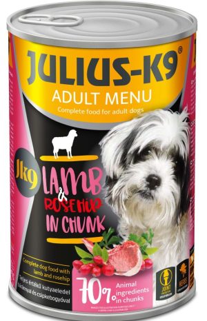 JULIUS K-9 canned wet dog food, 1240 g, Lamb-Rosehip