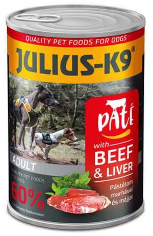 JULIUS K-9 canned wet dog food, 400 g, Beef-Liver