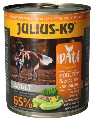 JULIUS K-9 canned wet dog food, 800 g, Poultry-Spirulina