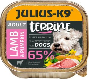 JULIUS K-9 canned wet dog food, Terrine, 150 g, Lamb-Pimpkin
