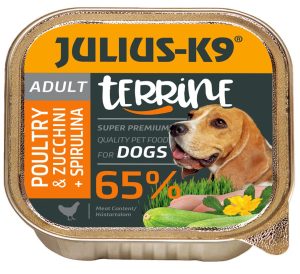 JULIUS K-9 canned wet dog food, Terrine, 150 g, Poultry + Zucchini