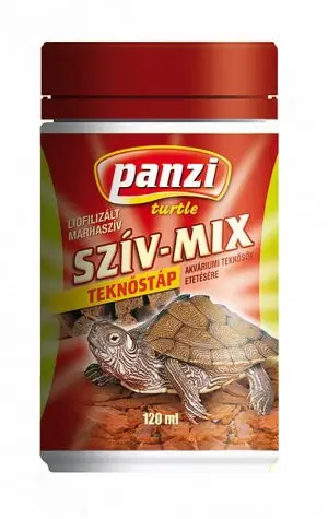 Panzi turtle food, heart mix (freeze-dried), 135 ml, Beef