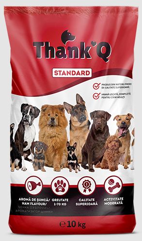 THANK'Q dry dog food, 10 kg, Ham