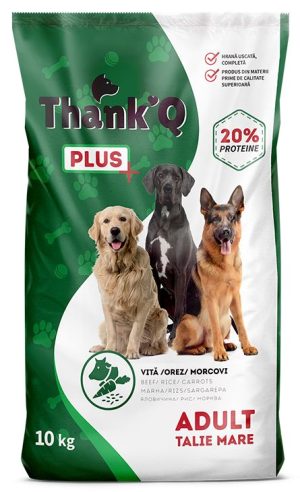 THANK'Q PLUS dry dog food, 10 kg, Beef