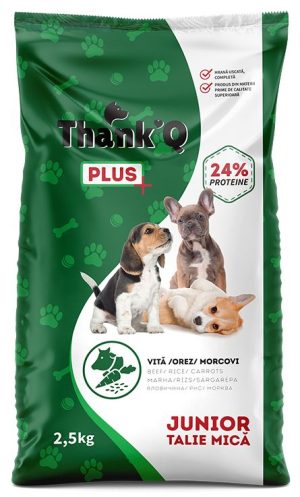 THANK'Q PLUS dry dog food, Junior, 2,5 kg, Beef